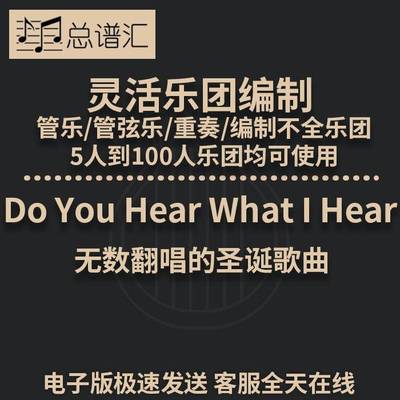 Do You Hear What I Hear无数翻唱的圣诞歌曲 2级灵活乐团谱MP3