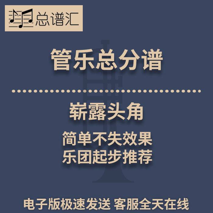 崭露头角 简单不失效果 乐团起步推荐0.5级管乐合奏总分谱MP3