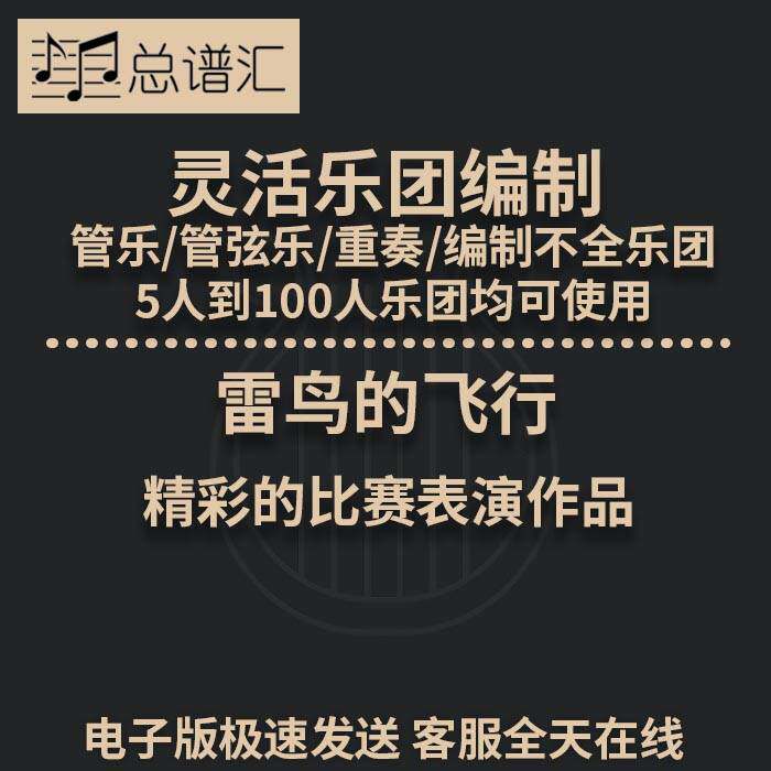 雷鸟的飞行 精彩的比赛表演作品 2级灵活乐团编制 管乐总分谱 MP3