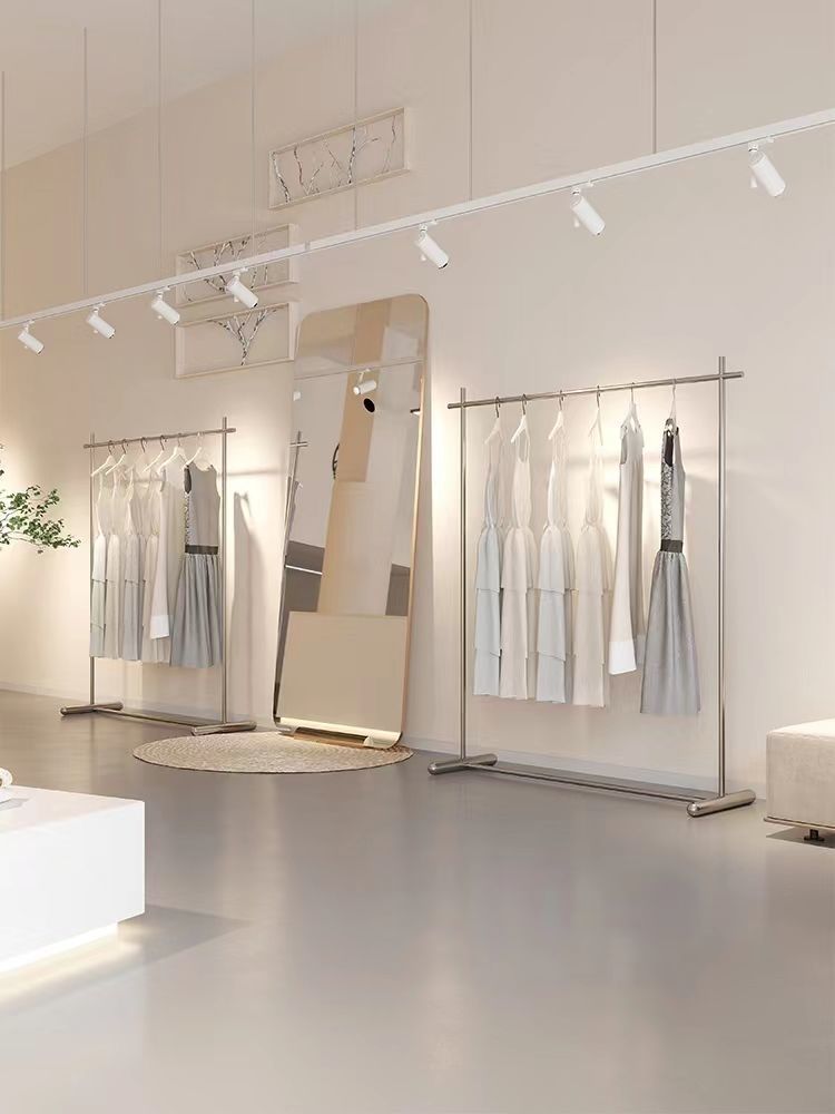 新示架锈钢落式岛挂架衣