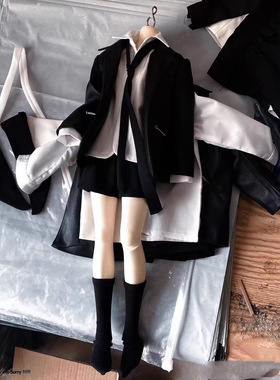 【现货】四分体bjd大四普四cd2可穿娃衣套装日常皮衣酷帅套装