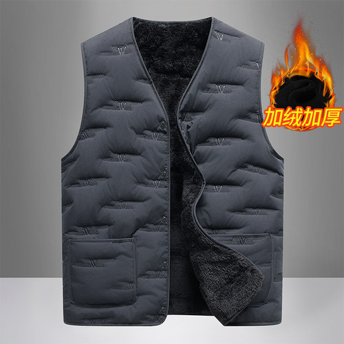 中老年羽绒棉马甲男马夹坎肩外套