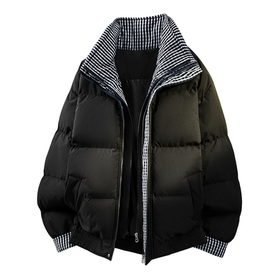 假两件羽绒服男装棉服秋冬季棉衣