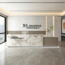 简约现代美容院收银台服装 店吧台公司前台接待台烤漆柜台桌柜定制