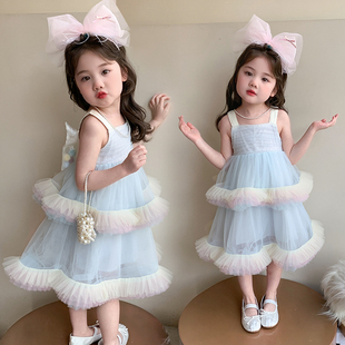 穿搭甜美休闲舒服儿童舒适童装 女童纱裙夏韩版 女生甜酷森系简约