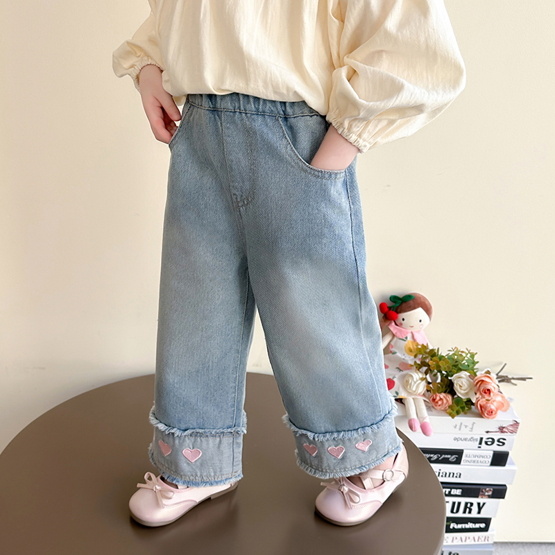 女中小童牛仔裤秋款超好看潮装童装春秋甜酷潮服潮童穿搭洋气潮酷