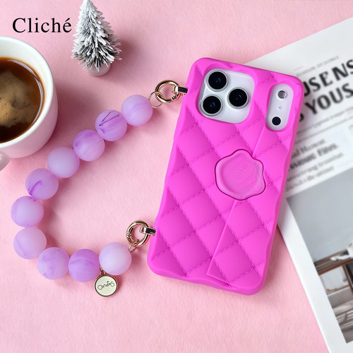 CLICHE苹果17PM紫粉小香风手机壳
