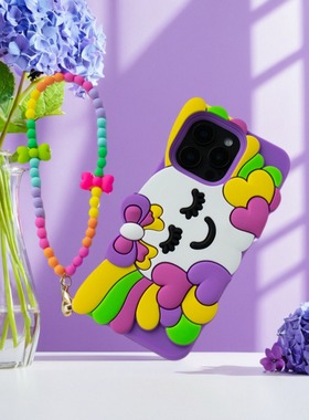 CLICHE 手机壳适用iPhone16/pro/MAX 蝴蝶睡宝苹果原创女新款 可爱高级 硅胶 防摔i斜挎手提软 保护 手机壳