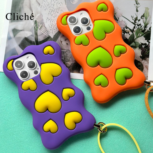 新款硅胶爱心手机壳iPhone15PM