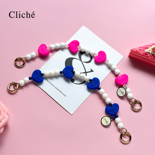 CLICHE爱心圆珠手提短链