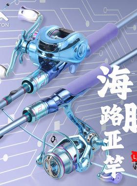 皓顿海豚路亚马口竿套装远投纺车轮鲈鱼翘嘴直柄枪柄泛用新手微物