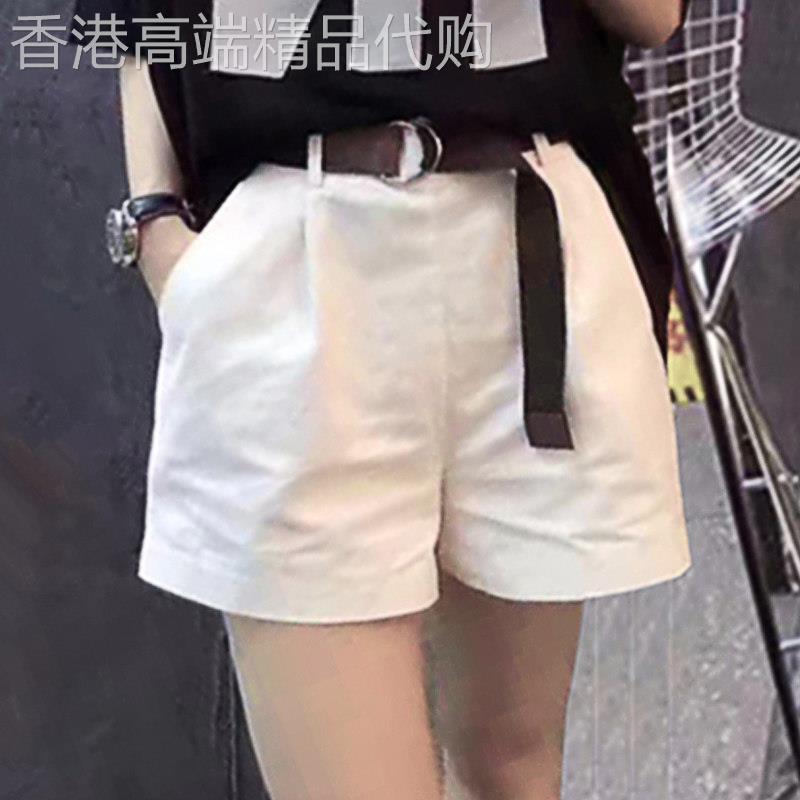 休闲短裤女夏季薄款2026年新款高腰显瘦a字宽松白色阔腿热裤子潮