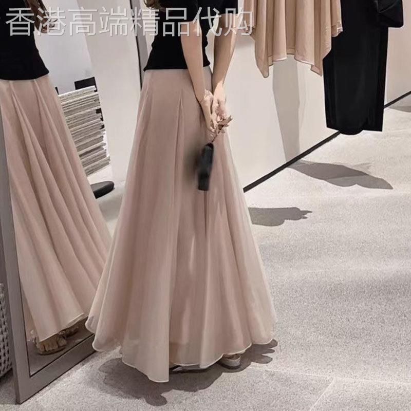 网纱裙大摆半身裙女士夏季薄款2026新款大尺码气质温柔风a字长裙