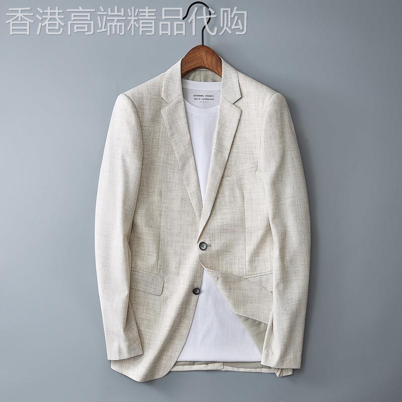 高级感英伦轻商务西服男春夏薄款通勤小西装男士帅气修身单西外套