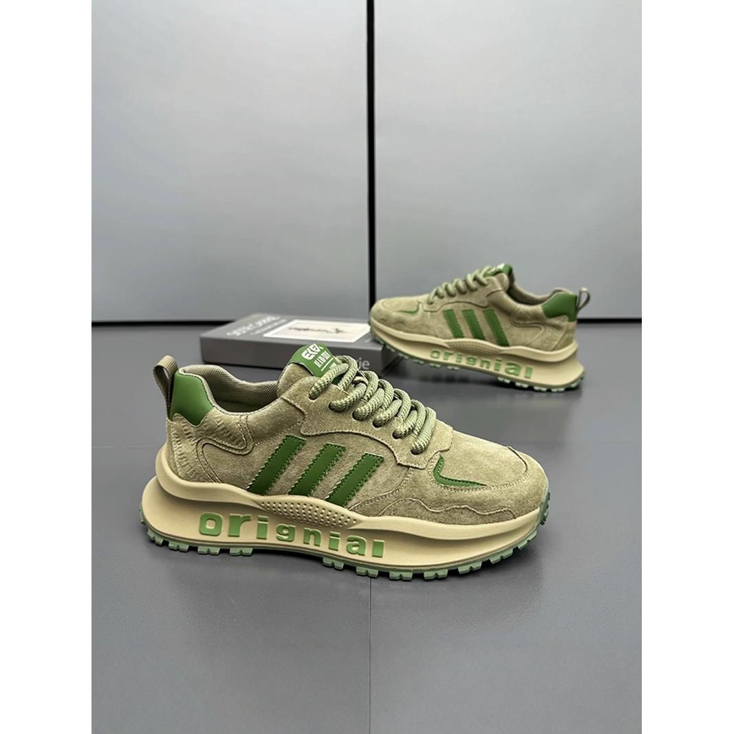 男鞋秋季透气2025新款旅游休闲阿甘鞋子软底跑步运动鞋男士老爹鞋