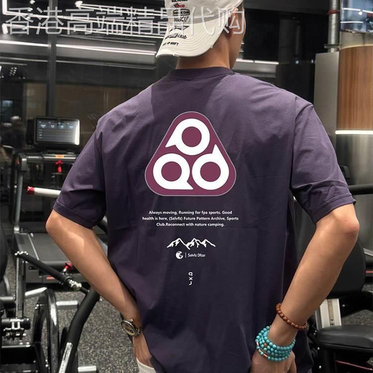 美式高街印花短袖T恤男士夏季潮牌宽松纯棉半袖体恤圆领休闲上衣