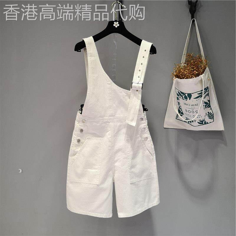 牛仔抱婴袋裤女夏季薄款2026新款韩版宽松设计感小众小个子连身短