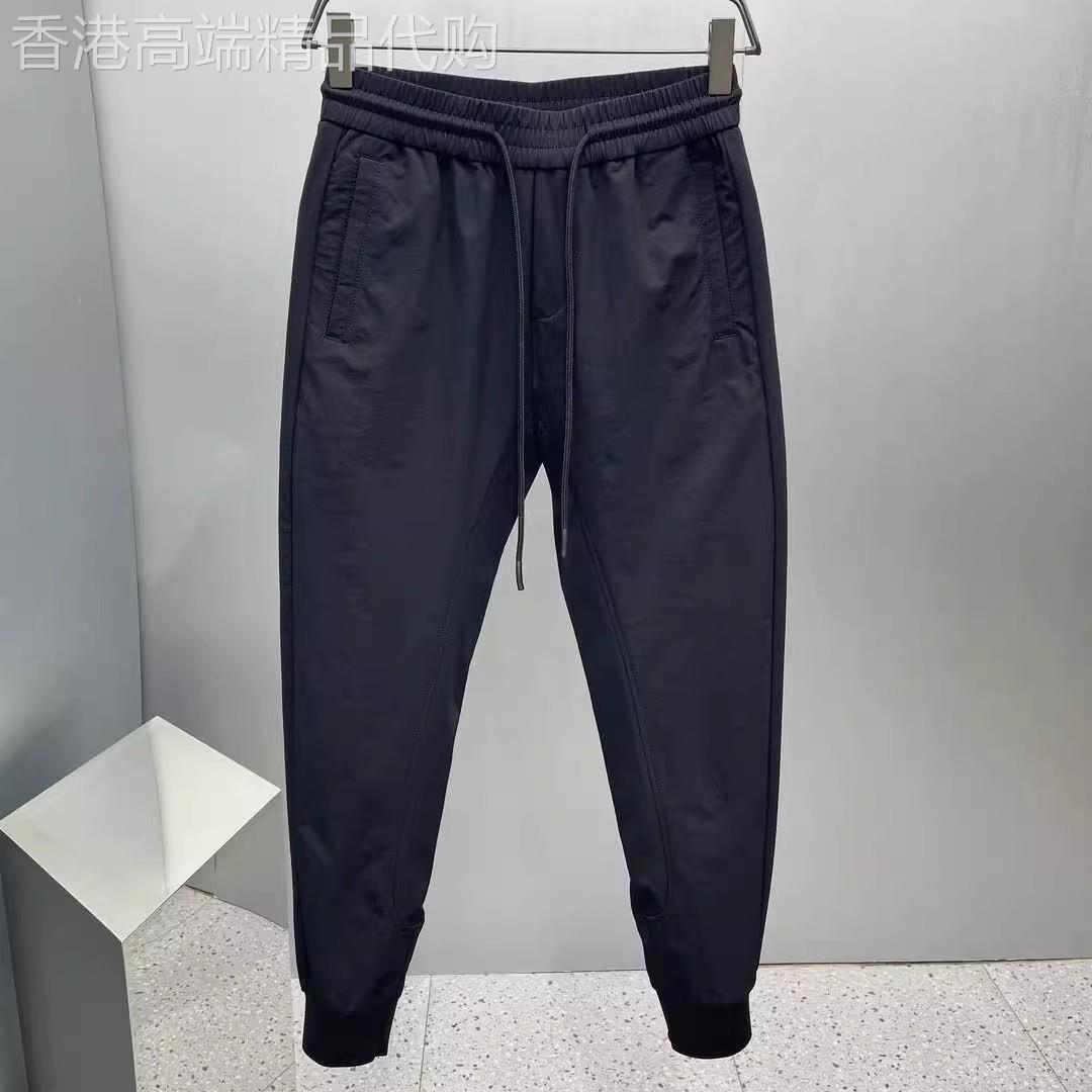 潮牌新款时尚简约户外速干休闲裤男宽松弹力哈伦裤百搭纯色束脚裤