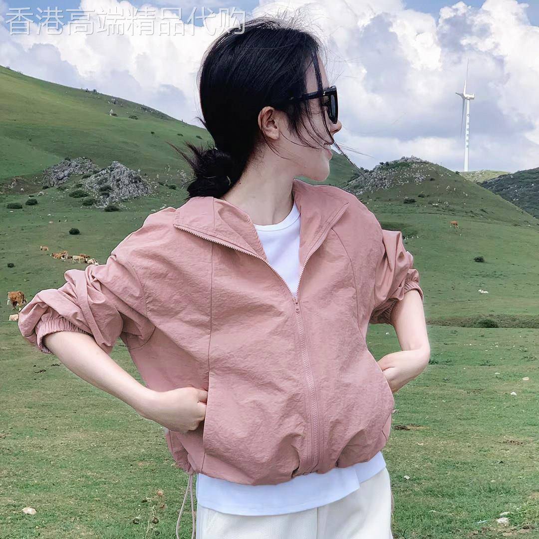 小个子粉色冲锋衣外套女早秋2026新款短款棒球服户外休闲夹克上衣