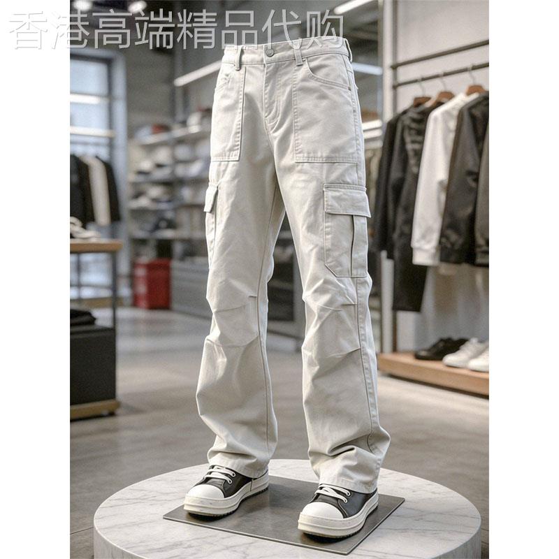 轻奢高端美式直筒工装裤男款夏季薄款潮牌伞兵裤子高级感休闲长裤图片