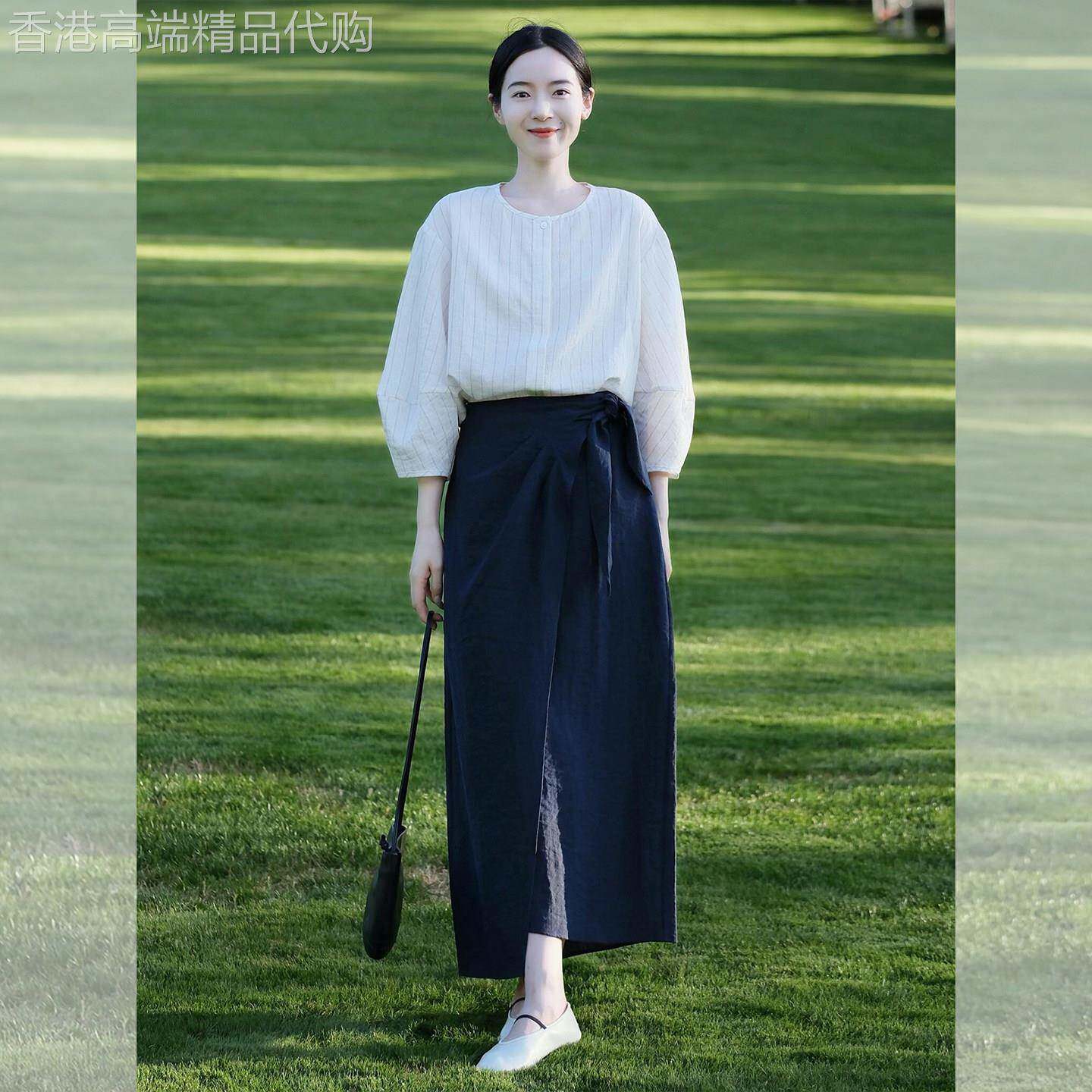 老钱风白色条纹衬衫女款秋季2026新款通勤穿搭微职场高知小资上衣