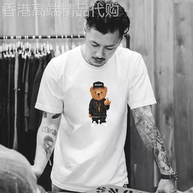 香港潮牌余文乐T恤男陈冠希纯棉短袖ins潮流时尚印花情侣百搭上衣