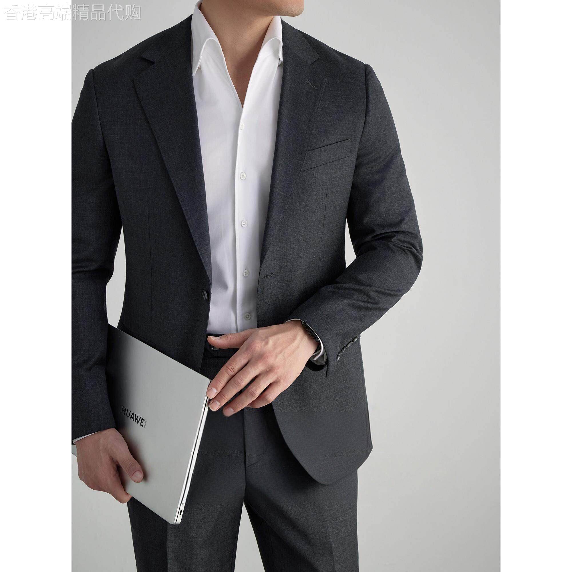 男士商务休闲西服可机洗 70%羊毛那不勒斯意式结婚西装套装