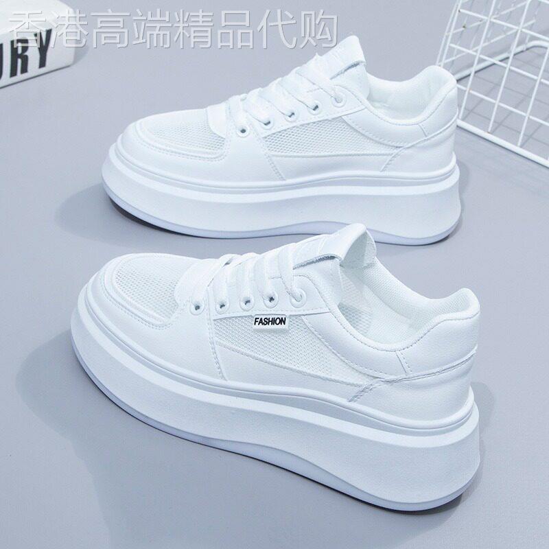 潮牌小白鞋女2025夏季新款薄款轻便网鞋韩版百搭厚底透气休闲板鞋