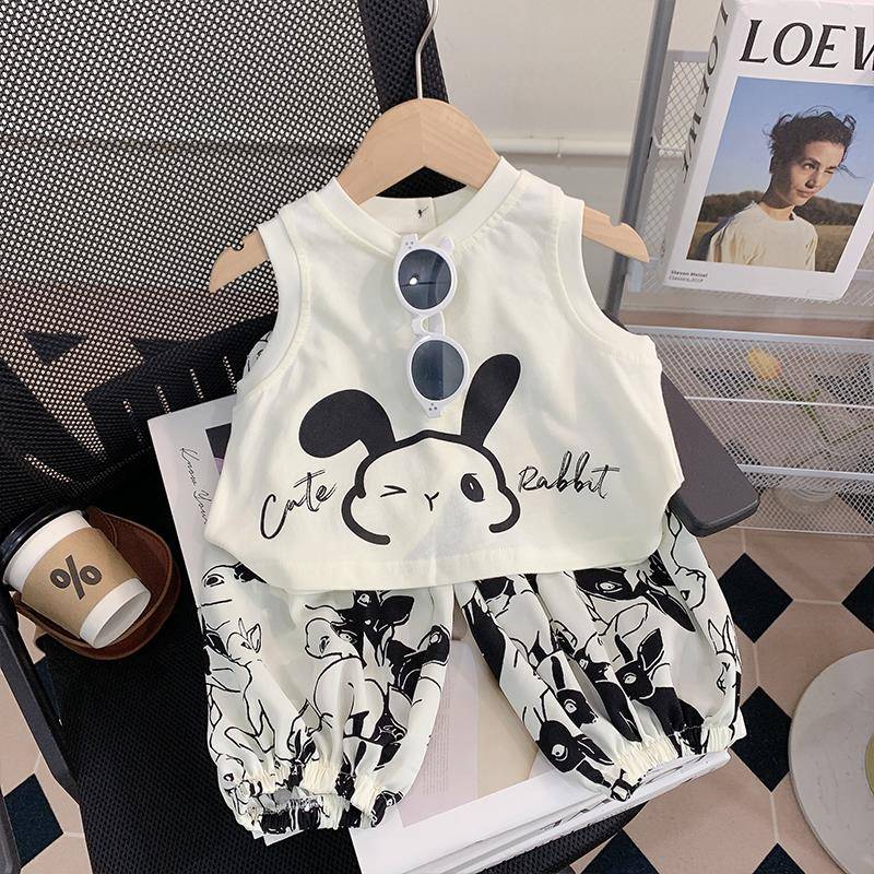 TTIT女童夏装套装2025新款儿童洋气两件套潮宝宝韩版休闲服