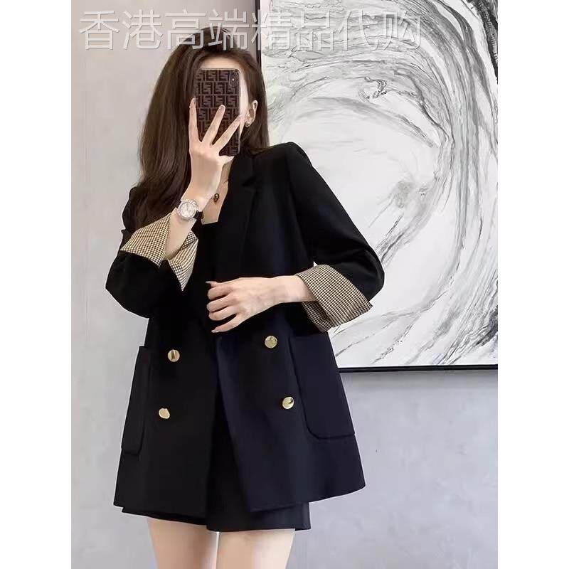 小西装外套女2025春秋季新款高级感黑色气质小个子休闲设计感西服