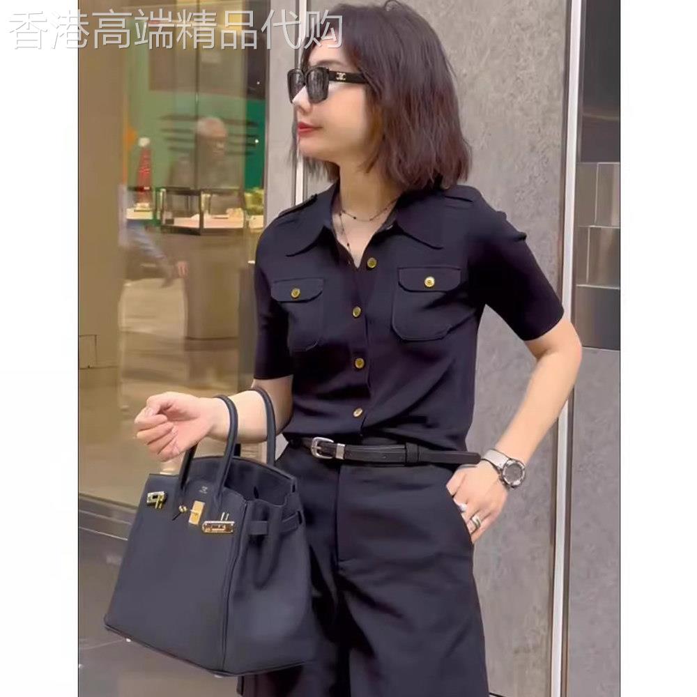 Polo领衬衫女款2026夏新款欧货时尚洋气小衫修身显瘦休闲短袖上衣