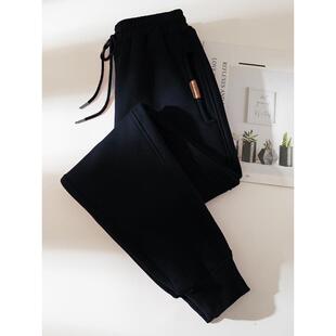 运动裤 秋冬加绒哈伦卫裤 女秋冬薄款 宽松束脚长裤 子 2025新款 韩版