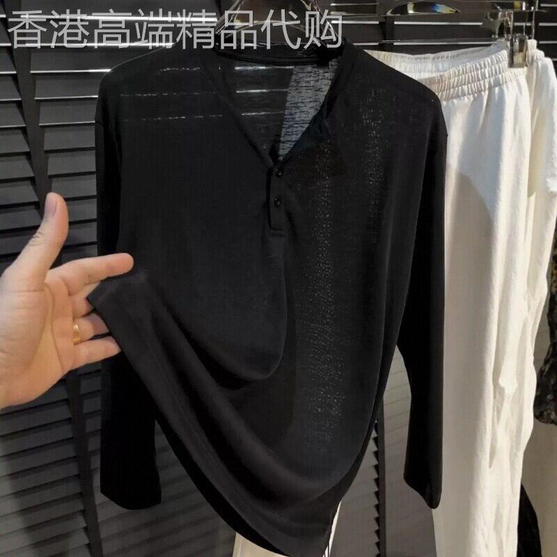 潮牌2026时尚帅气百搭上衣T恤男夏季薄款防晒休闲舒适打底衫T恤