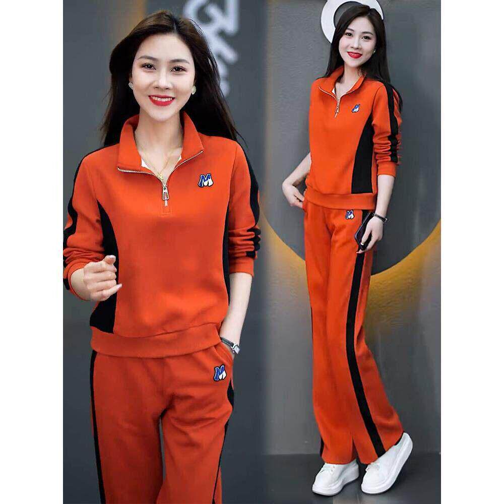 香港卫衣运动服爆款套装女士2026春秋休闲时尚宽松长袖减龄两件套