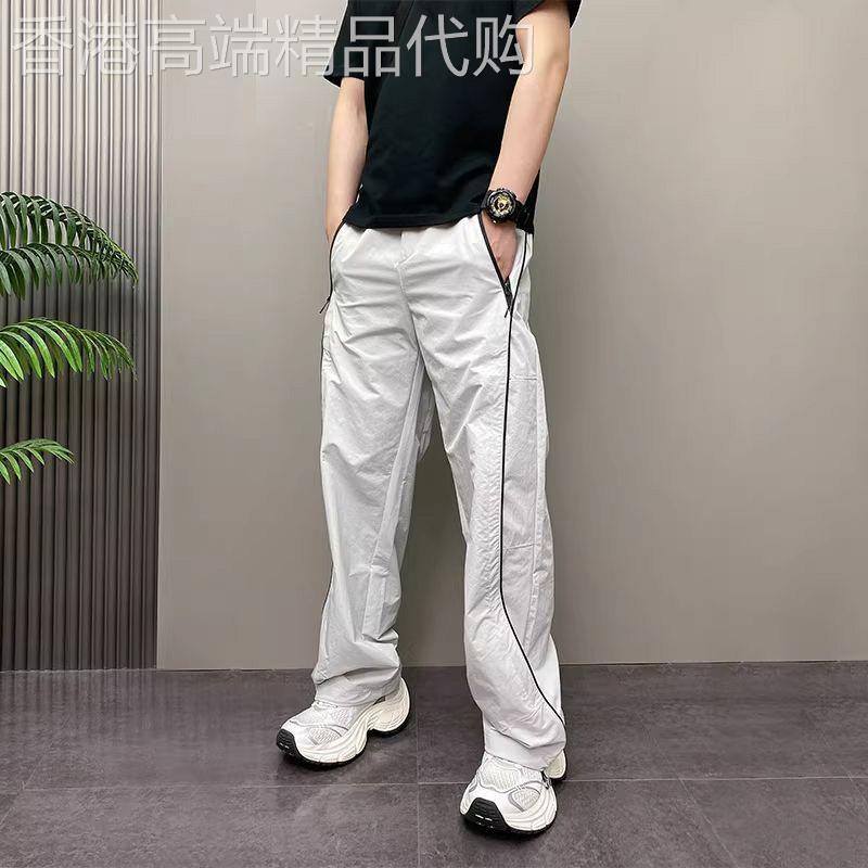 潮牌2026夏季新款韩版痞帅宽松哈伦裤男士休闲百搭直筒阔腿长裤子