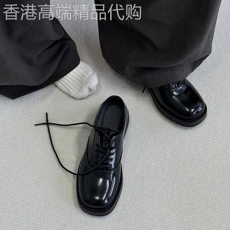 男鞋夏季透气2026新款情侣乐福鞋子英伦商务正装男士休闲皮鞋结婚