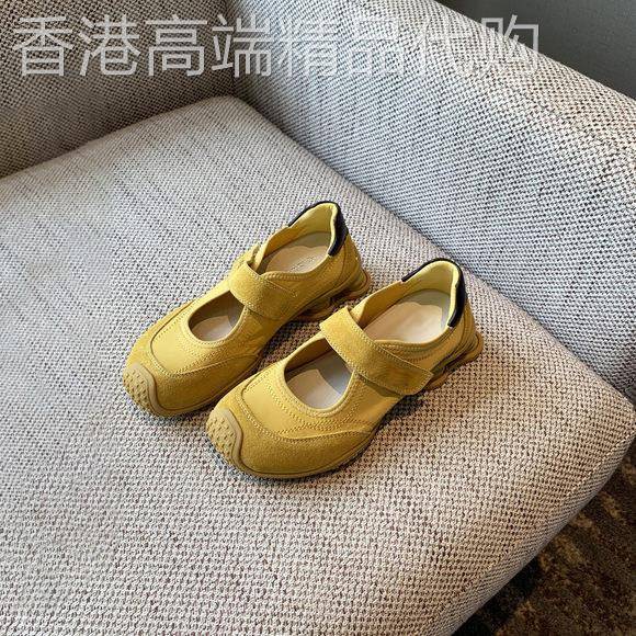 明星同款魔术贴镂空后跟德训鞋平底时尚百搭阿甘鞋玛丽珍休闲鞋