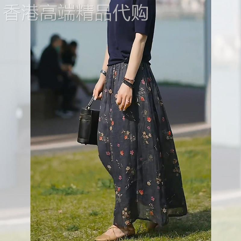 时尚减龄洋气碎花半身裙女装夏季新款别致显瘦高级感高腰a字裙子