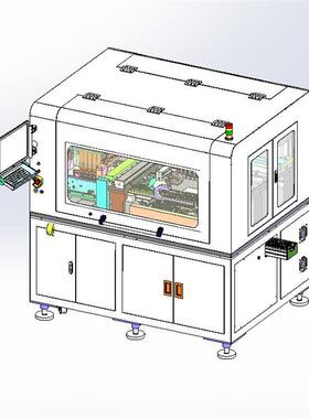 3C零件摆盘供料多轴吸盘分料站 X2964  3D图纸 机械设计素材 SCAD