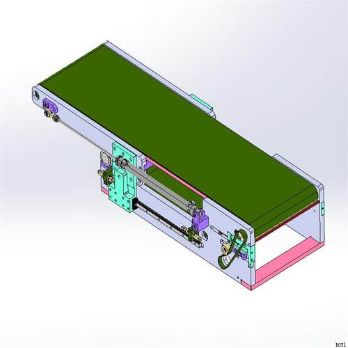 小型伸缩皮带机 原文件X2587 3D图纸 机械设计素材 SW模型CAD
