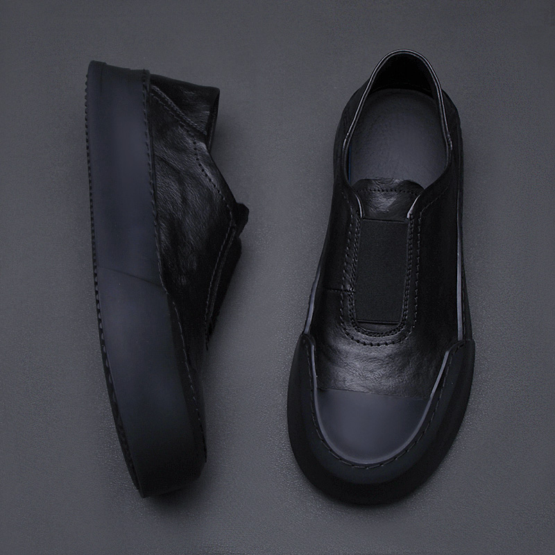 复古水洗小牛皮一脚蹬休闲鞋板鞋