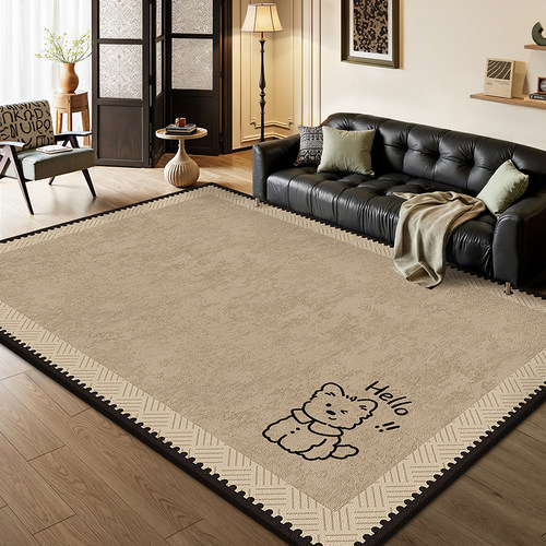 法式高级感客厅地毯防滑耐脏垫子