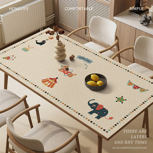 卡通仿麻复古餐桌垫桌面保护垫