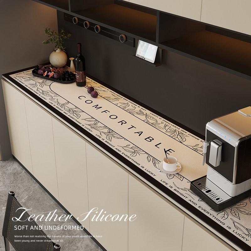 美式轻奢高级感防水防油免洗餐边柜桌垫耐脏玄关电视柜茶几保护垫