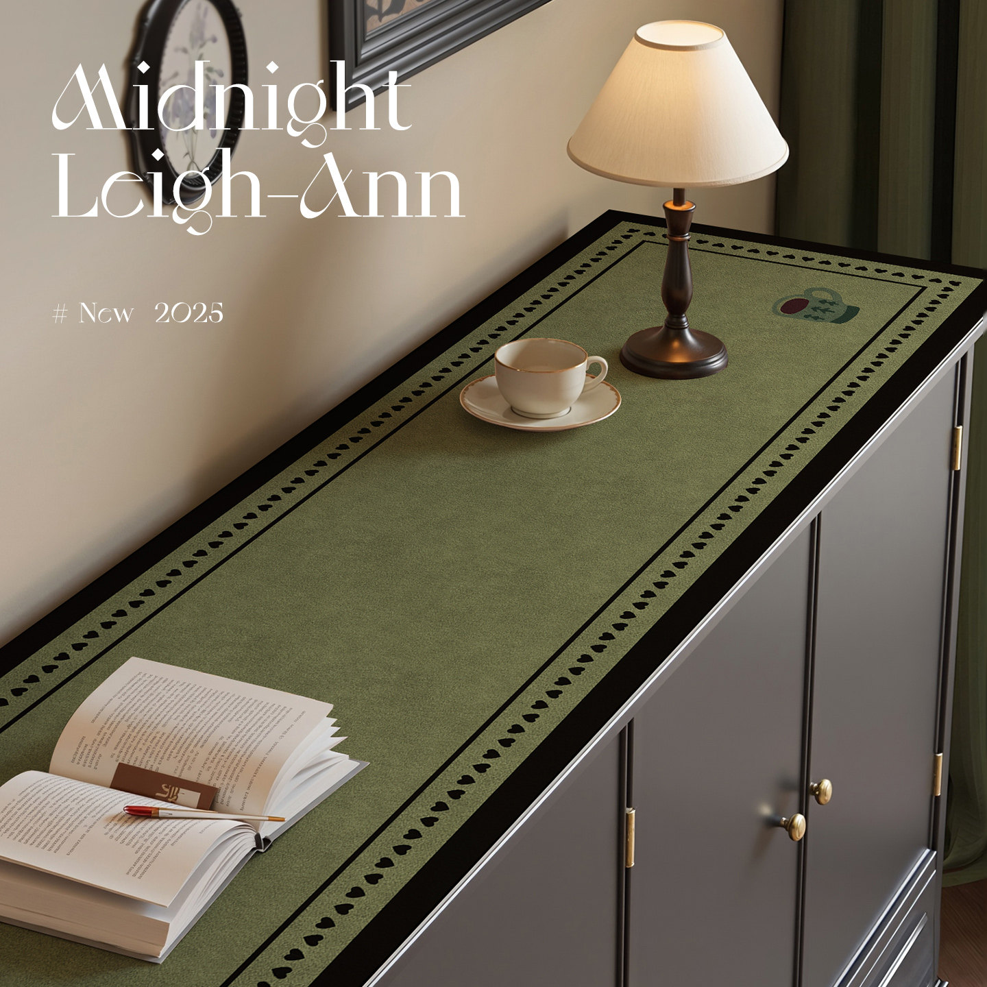 法式复古餐边柜垫轻奢高级感电视柜垫免洗防水防烫桌垫台面保护垫