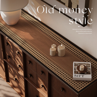 中古风仿木纹餐边柜垫免洗防水防油防烫电视柜垫玄关垫台面保护垫