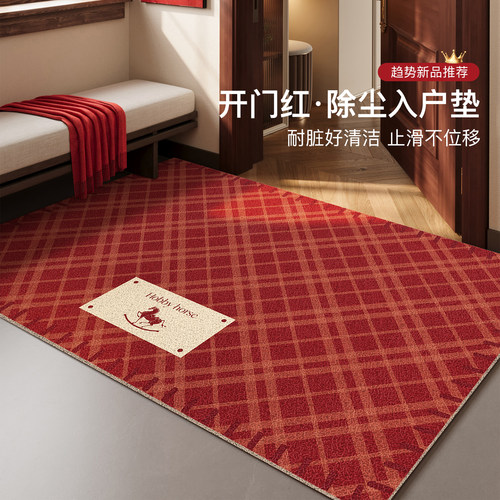 入户门地垫家用玄关红色刮沙脚垫