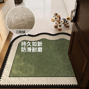 中古风地垫入户门垫高级感进门地毯防滑除尘家用鞋 垫免洗玄关脚垫