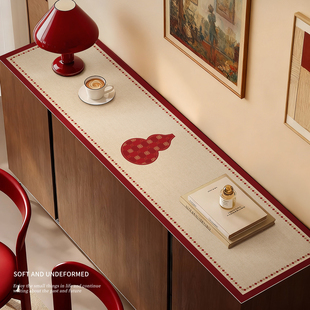 红色喜庆餐边柜垫玄关台面保护垫可裁剪电视柜桌垫鞋柜防尘防脏垫