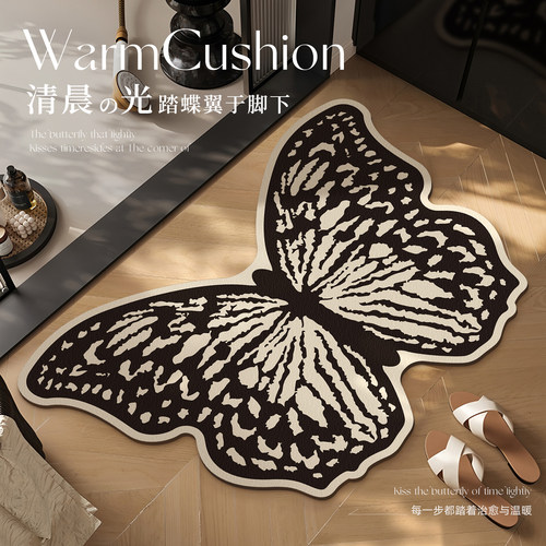 2025新款蝴蝶浴室防滑踩脚吸水垫